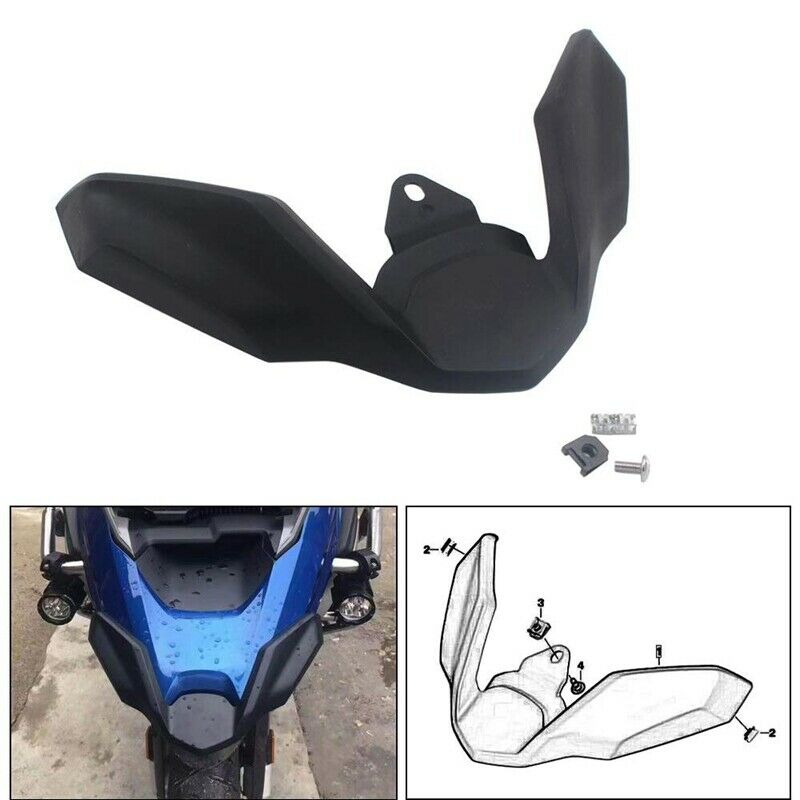 Motorcycle Parts Front Mudguard Beak Extension Wheel Cover Cowl Black For B M6M9
