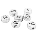 500Mixed Alphabet/Letter Acrylic Spacer Bead 7mm B09882