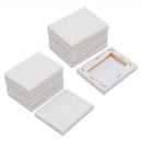 24Pcs Mini Stretched Artists Small Art Board /Oil Paint 10X10Cm) Mini White