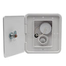 Gravity/City Water Inlet Hatch w/ Keys for RV (White)