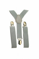 Kids Boys Girls Y-Back Suspender Elastic Adjustable Clip-On Braces Light Gr