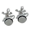 Pair Men's Gecko Stainless Steel Stud Earrings 0.43" HOT