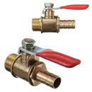 8mm Brass Ball Valve Male Threaded Shut Off Drain Gas Red Fluid Y9F4 A+ X0M5