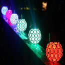 2Pcs Waterproof LED Ball Solar Light Rotatable Outdoor Camping Hang Round