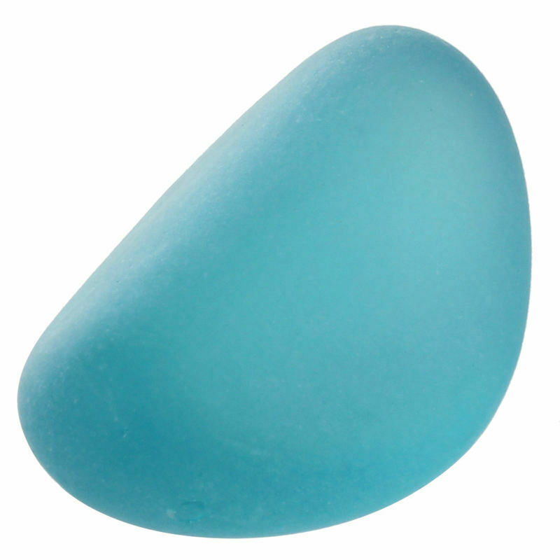 20-Piece Glass Pebble Stones Aquarium Floor Ornament, Blue