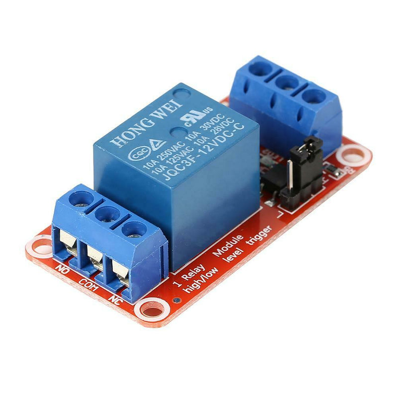 HW-803 1 Way Relay Module w/Optocoupler Isolation High Low Trigger (12V)