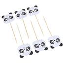 6pcs/set Cute Panda Cake Topper Cake Flag Birthday Kids Party Supplies BX