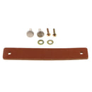 Handmade Leather Door Handle Pull Knob Drawer Furniture Hardware Light Brown