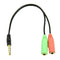 PC Headset To Smartphone Adapter Dual 3.5mm Male to Female Splitter Cable J3Z5