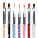 7pcs Salon Nail Brush Set Carving For Acrylic UV Gel Drawing DIY Liner Art Pen