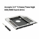 Hard Drive Caddy Tray 9.5mm Universal SATA 2nd HDD HD SSD Enclosure Hard Dr
