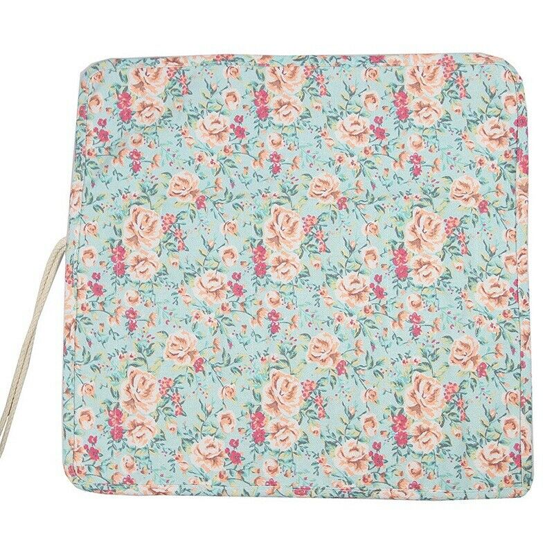 20 Pockets Art Paint Brushes Case Roll Up Pen Holder Canvas Pouch Bag O9R4