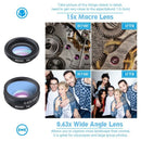 Apexel 10 In 1 Mobile Phone Lens Telephoto Fisheye Lens Wide Angle Macro Le