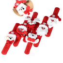 1pc New Christmas Santa Claus Snowman Dog Bear Plush Slap Bracelet   JR