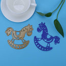 Wood Horse Cutting Die DIY Metal Stencil Scrapbook Craft Embossing Decor