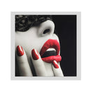 Set 3 Art Oil Painting Canvas Picture Red Lips Wall Home Decor 40x40cm