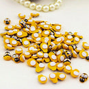 100Pce Tiny Wooden Bee Flatback Embellishment for Craft Scrapbooking DIY De