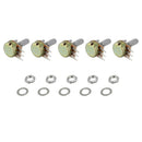 One Linear Type 3 Terminals Rotary Taper Potentiometer 20K Ohm 5 Pcs Q8T5