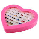 36 Pairs Crystal Women Stud Earrings Mixed Color Earrings Wholesale Jewelry
