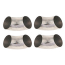 4Pcs Car Stainless Steel 2.5inch 90Degree Mandrel Elbow Exhaust Pipe