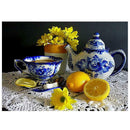 DIY 5D Diamond Embroidery Painting Tea Time Rhinestone Cross Stitch Decor