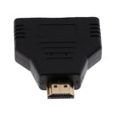 1xHDMI Male To Dual HDMI Female Splitter Adapters Plug plug&play for LCD TV