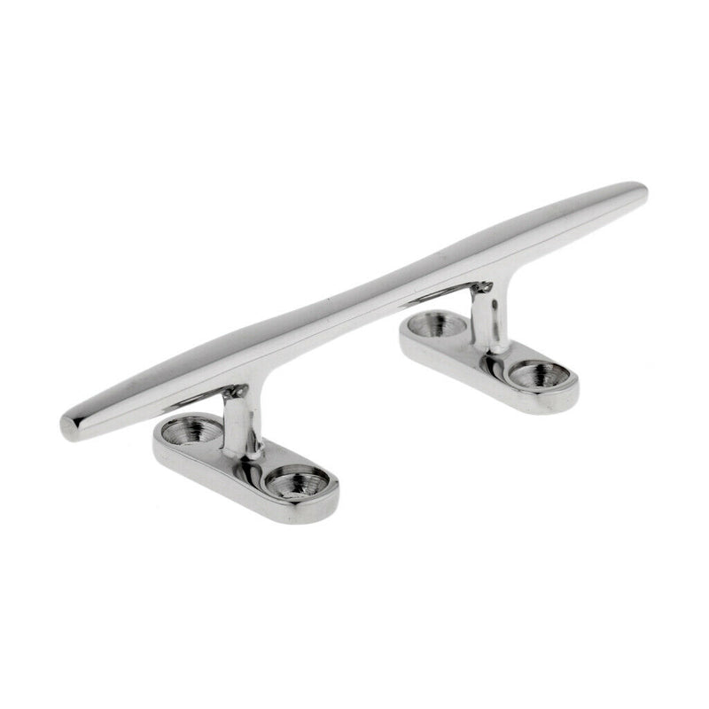 2PACKS 316 Stainless Steel Deck Dock Sleek Line Rope Cleat 5" for Boat/Yacht