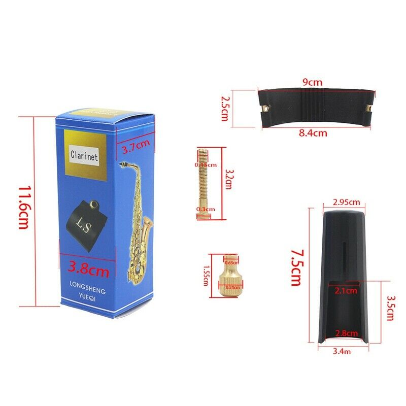 Bb Clarinet Leather Ligature Fastener with Plastic Cap for Sax Mouthpiece W