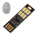 Pocket Card Lamp Bulb 6Led Keychain Mini LED Night Light Portable USB Power