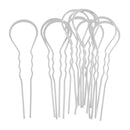 10 Pieces Metal White K Tone U Shaped Hair Pins Hair Style Hair Pins Wave Style