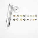 240PCS Set 6mm 8mm Leather Rivets Cap Rivet Tubular Metal Studs Tool Kits + Box