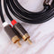 1m 3.5mm Male jack to 2 rca male aux stereo analog audio Y adapter cable cord 3C