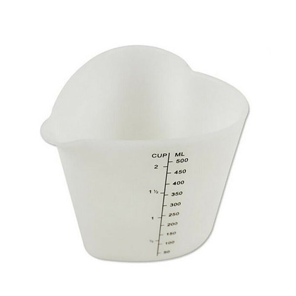 1 x Baking Kitchen 500ml Silicone Measuring Cup Double Scales Stir Pour