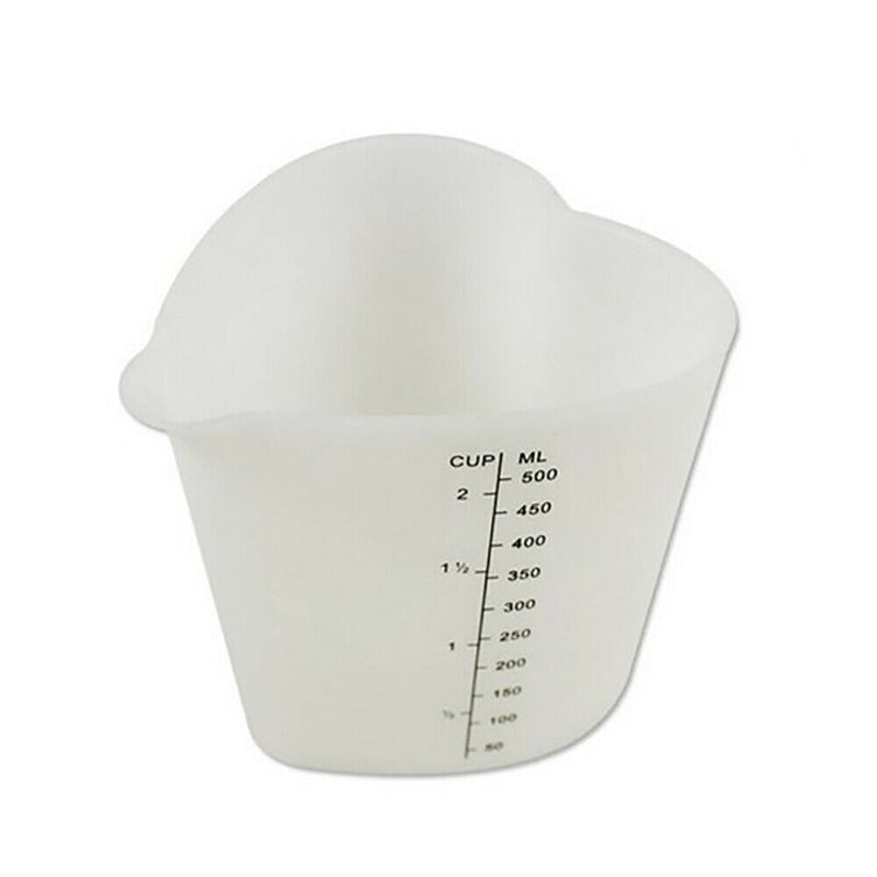 1 x Baking Kitchen 500ml Silicone Measuring Cup Double Scales Stir Pour