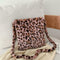 Leopard Crossbody Handbag Women Plush Retro Shoulder Messenger Bag (Pink)