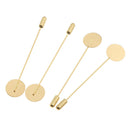 10 Pieces Lapel Stick Pin Tie Hat Scarf Brooch DIY Tray Pad 7.5cm Copper