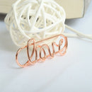 Love Paper Clips Metal Card File Note Clips for Office School Wedding Decor I2Z7
