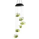Solar Bee Wind Chimes, Color-Changing Moving Rotating Wind Chime Waterproof