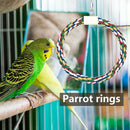 Pet Stand Training Birds Swing Toys Cage Hanging Braided Chew Rope (S) A