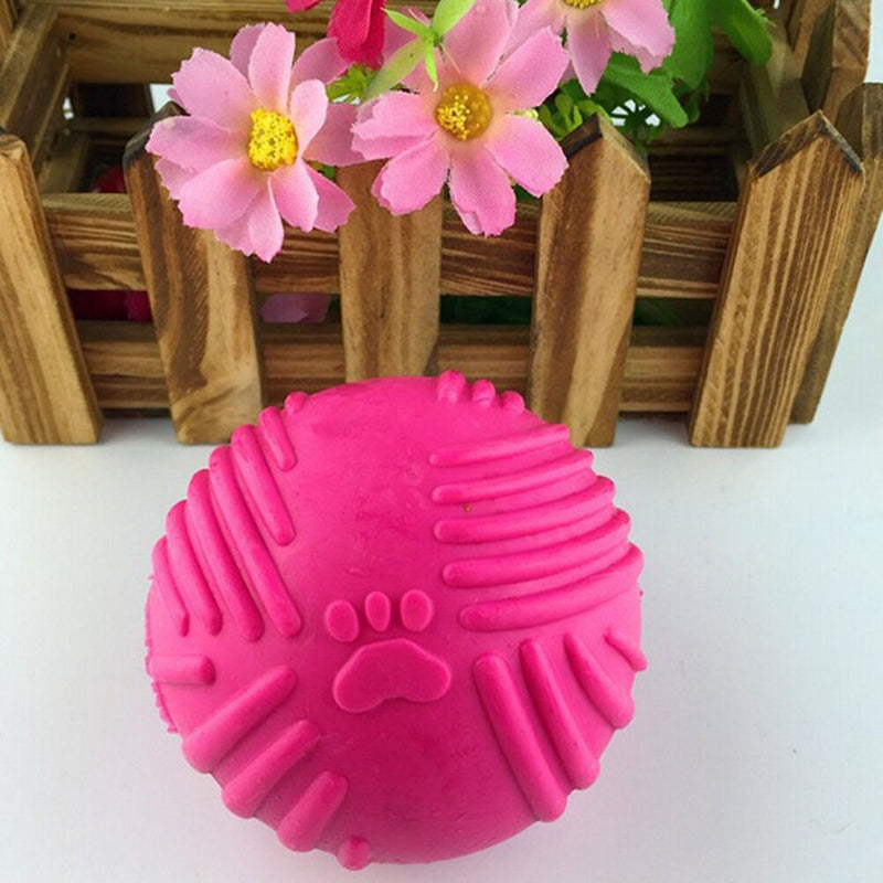 Solid Rubber Ball Pet cat Dog Training Chew Play Fetch Bite 3C