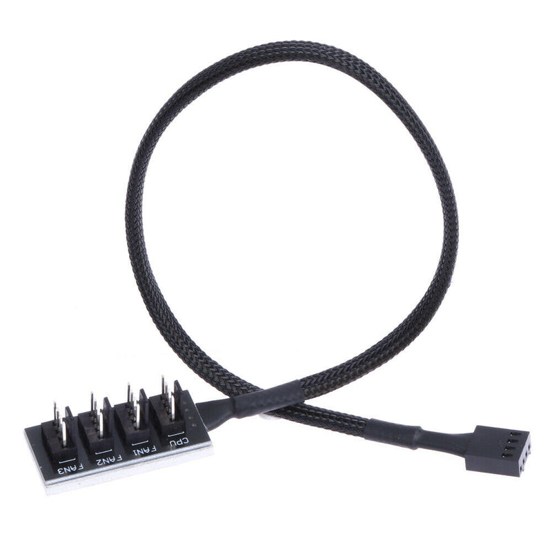 Host Case PC Cooler Cooling Fan Power Cable 1 Female to 4 Male 4Pin Socket