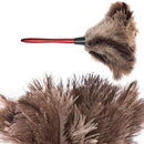 35cm Anti-static Ostrich Bird Feather Fur Duster Brush Natural Wood Handl Tool