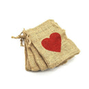 5Pcs Small Linen Bags Pouch Jute Sack Gift Bags Drawstring Bag Jewelry Chri F7H5