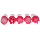 5PCS Cookie Cutter Cake Mold Star Button Plum Heart Biscuit Fondant Stamp MoA3C