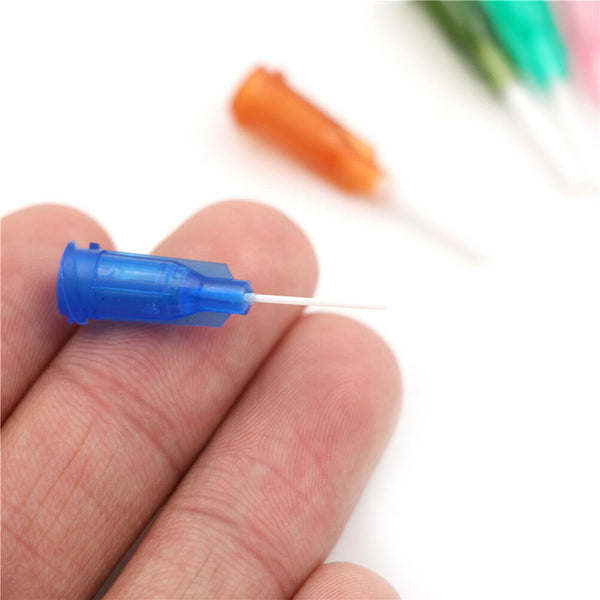 6X Mixed DIY Plastic Blunt Dispensing Syringe Needle Tips Flexible 14-25 GaugeJR
