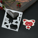 Cute Fox Puzzle DIY Handmade Craft Stencils Decor Tool Set Cutting Die