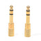 2Pcs 6.5mm To 3.5mm Female to Male Headphone Stereo Audio Jack Adapter Plug3C