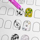 12pcs /PACK Nail Art Practice Template Guide Paper Book Set For Beginner