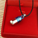 2Pcs Stainless Steel Pill Capsule Container Pendant Lover Necklace Chain