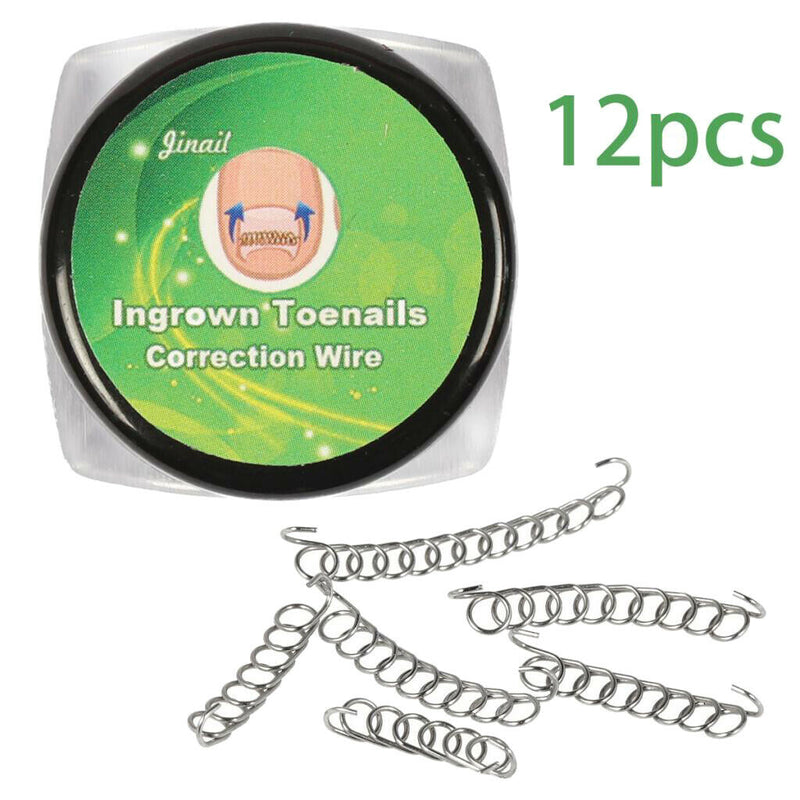 12pcs Ingrown Toe Nail Correction Wire Toenail Straightening Foot Care Tools
